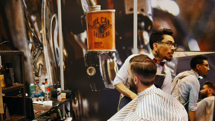 Oil Can Grooming Barber Connect Trade Show with Gio the New Kid